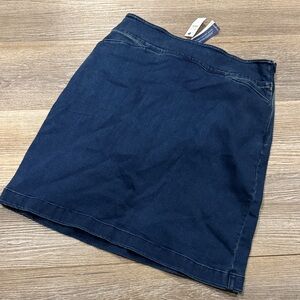 Talbots Dark Blue Denim Mini Skirt